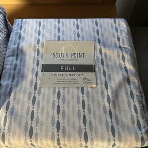 South Point Blue and White flat sheet only